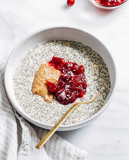 Warm Chia Hemp Seed Pudding