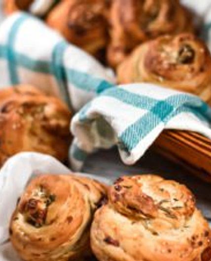 Blue Cheese, Date, and Rosemary Dinner Rolls
