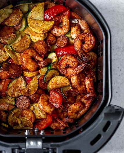 Air Fryer Cajun Shrimp Dinner
