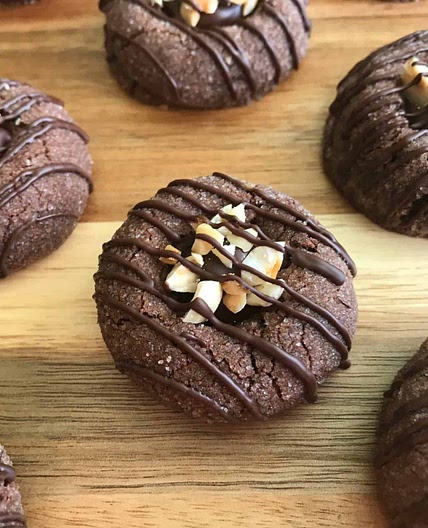 Chocolate, Cinnamon, & Hazelnut Thumbprints