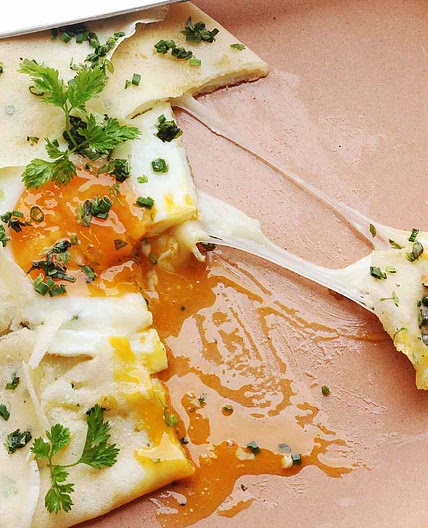 French Crepes With Ham, Cheese, and Eggs Recipe