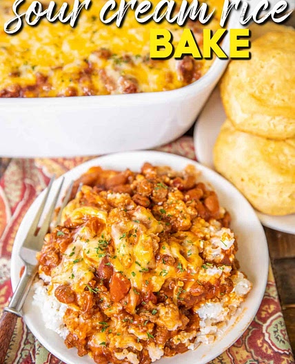 Chili Cream Rice Bake