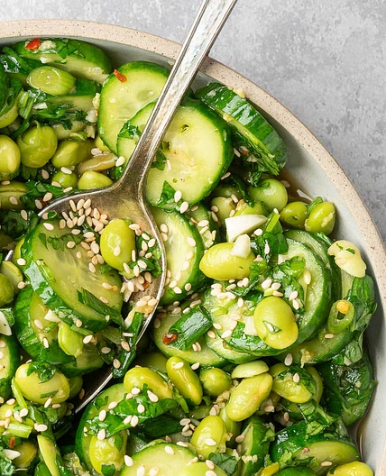 Edamame Cucumber Salad