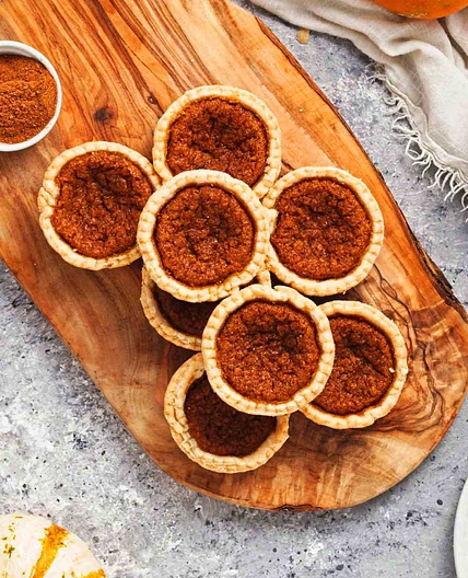 Mini Pumpkin Tarts (Dairy Free, Eggless)