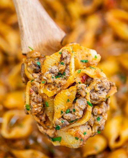 Creamy Beef and Shells