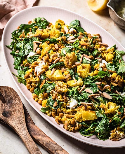 Roasted Cauliflower Chickpea Salad