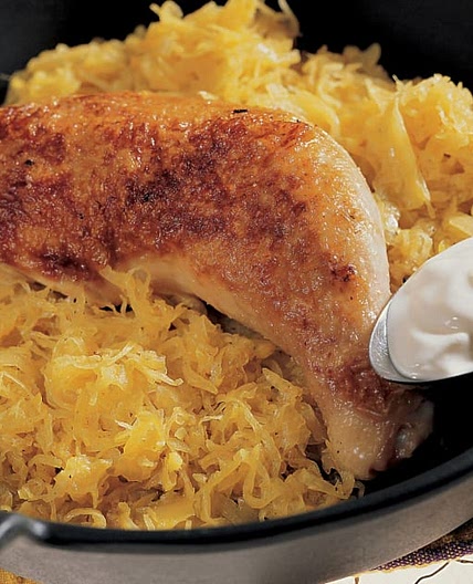 Poulet-Sauerkraut-Eintopf
