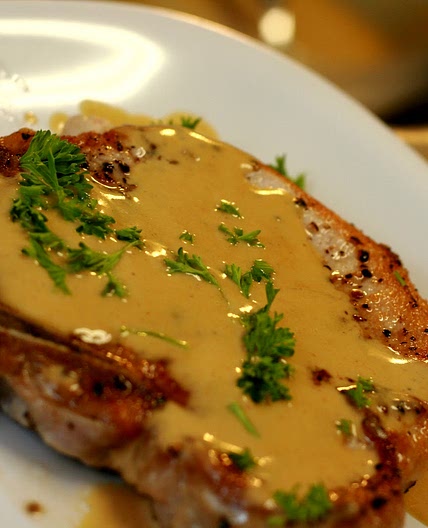 Pork Chops in Mustard Sauce (DASH Diet)