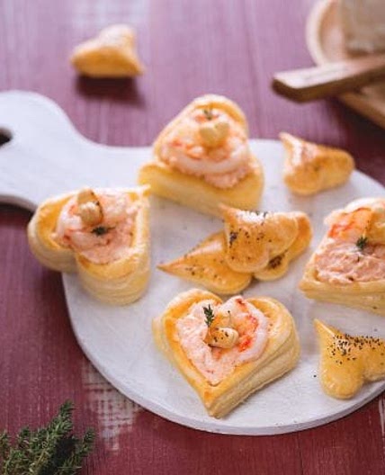 Cuori di sfoglia salati
