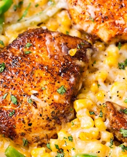 One Pan Cheesy Jalapeño Chicken