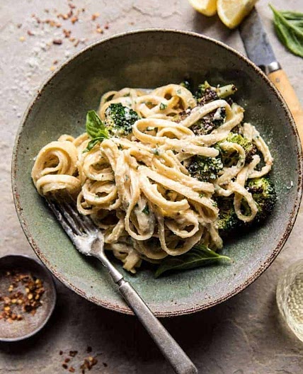 No-Guilt Broccoli Fettuccine Alfredo