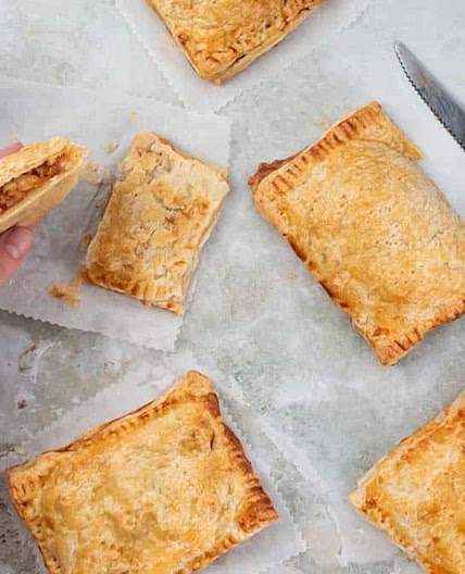 Copycat Puff Pastry Sausage Bean and Cheese Melts