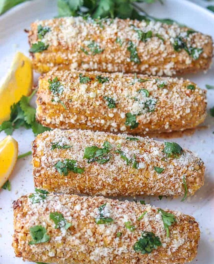 Air Fryer Mexican Street Corn On The Cob (Elotes)