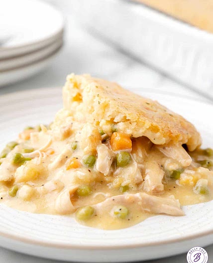 Chicken Pot Pie Cobbler Casserole
