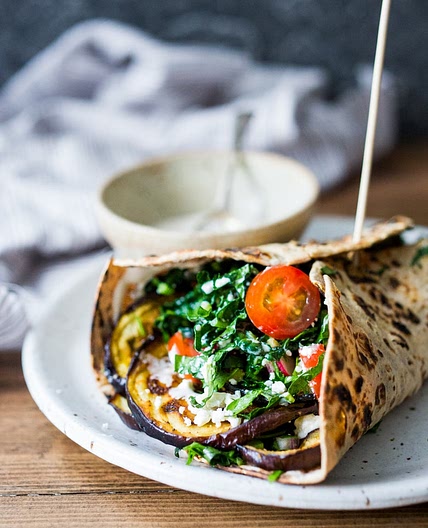 Middle Eastern Eggplant Wrap
