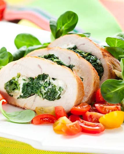 Turkey Roulade with Spinach