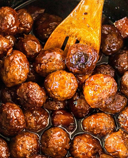 3 Ingredient Slow Cooker Pineapple Teriyaki Meatballs