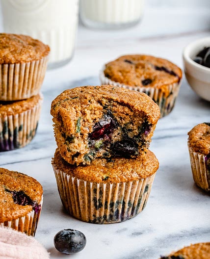 Good Morning Healthy Blueberry Zucchini Muffins