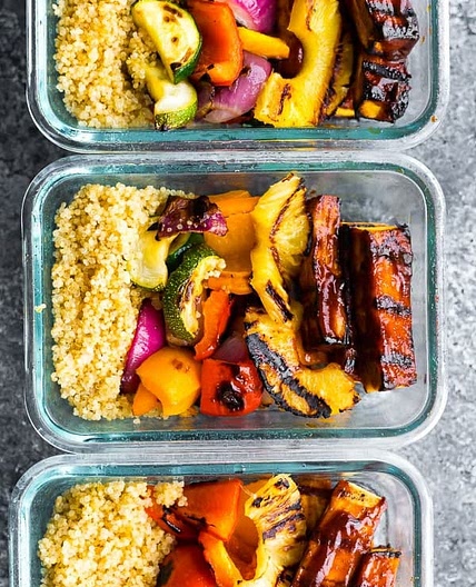 Pineapple BBQ Tofu Meal Prep