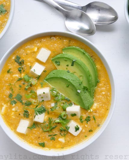 Quinoa and cheese soup
