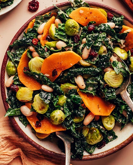 Roasted Fall Vegetable Salad with White Beans