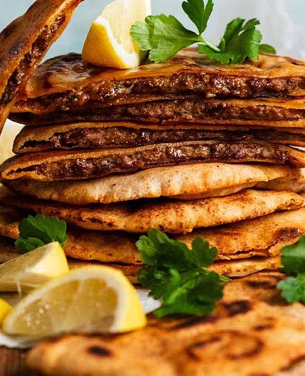 Crispy Lebanese Meat Stuffed Pita - Arayes