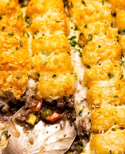 Tater Tot Casserole (Tater Tot Hotdish)