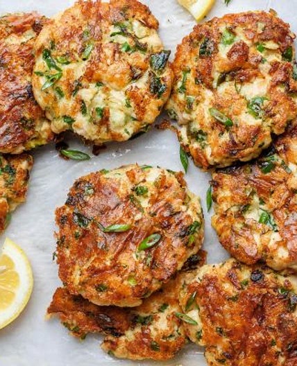 Cheesy Chicken Fritters