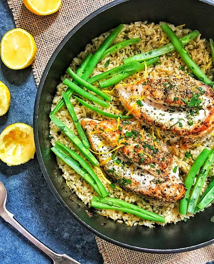 One-pan lemony chicken rice