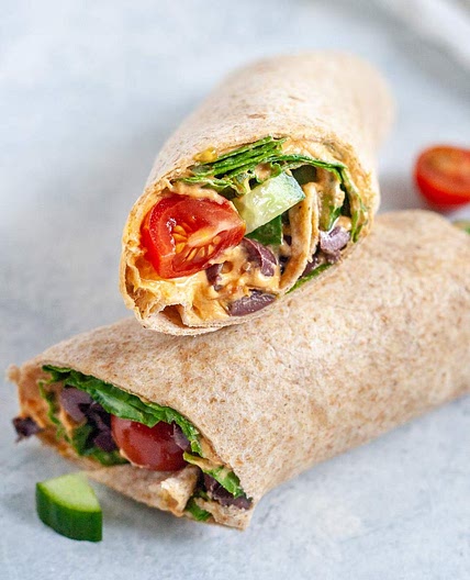 Vegan Greek Salad Wrap