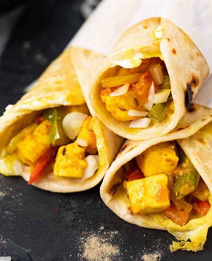 Easy Paneer Frankie (Paneer Kathi Roll)