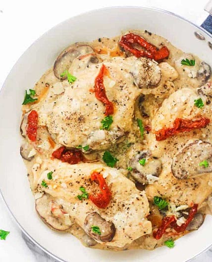 One Pan Parmesan Tuscan Chicken