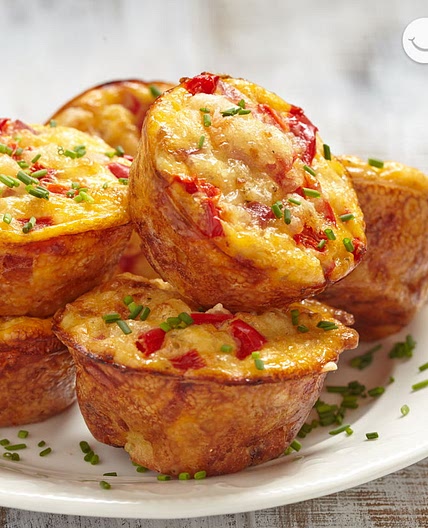 Magdalenas de queso de cabra y tomate