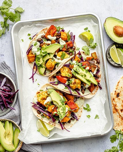Sheet Pan Roasted Veggie Tacos