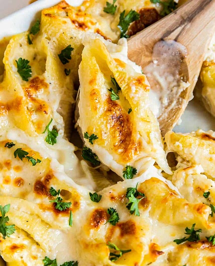 Chicken Alfredo Stuffed Shells Recipe