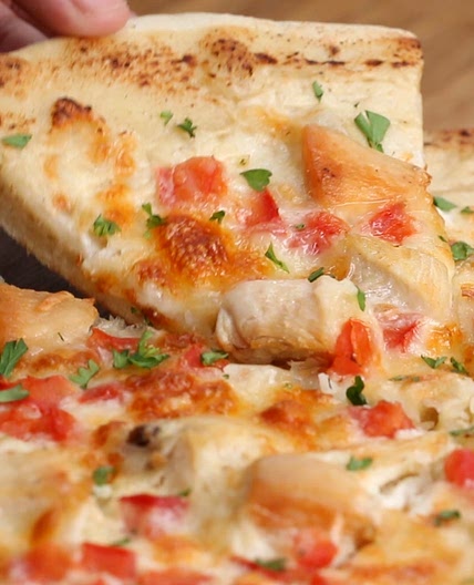 Chicken Alfredo Pizza Recipe by Tasty