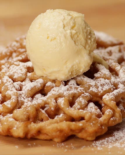 Apple Cider Funnel Cake Recipe by Tasty