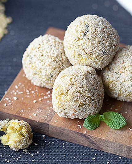 Polpette vegane di piselli e menta