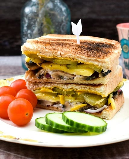 Vegan Cuban Sandwich with Mushrooms