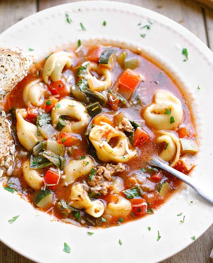Farmer's Market Italian Sausage-Tortellini Soup