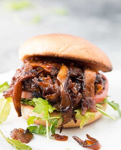 Pulled Shiitake Mushroom BBQ Sandwich