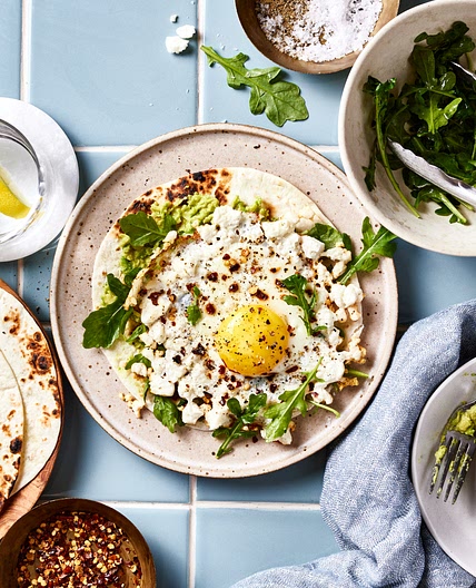 Viral Crispy Feta Fried Egg with Arugula and Avocado
