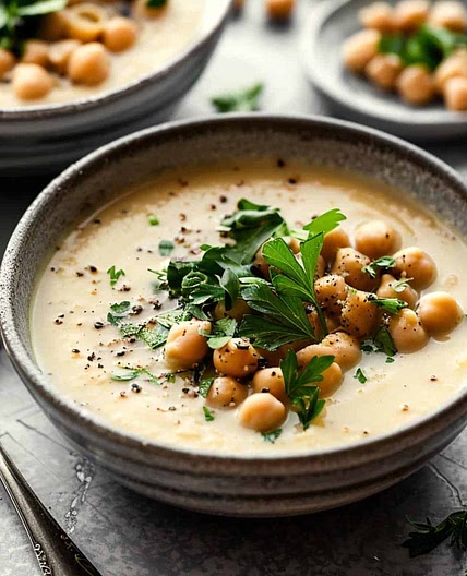 Garlic Chickpea Soup