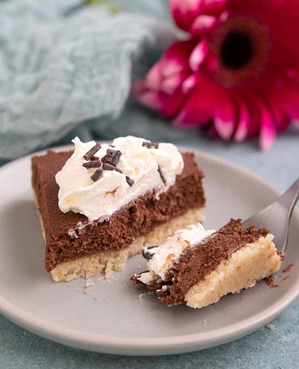 Keto French Silk Pie Bars
