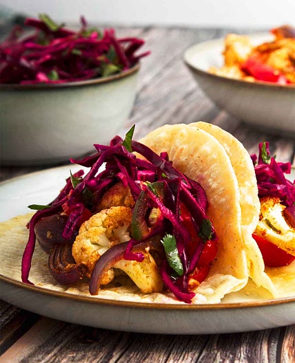 Irresistible Cauliflower Tacos with Cilantro Lime Slaw