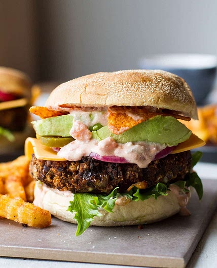 Mushroom Black Bean Burgers (Veggie Burger)