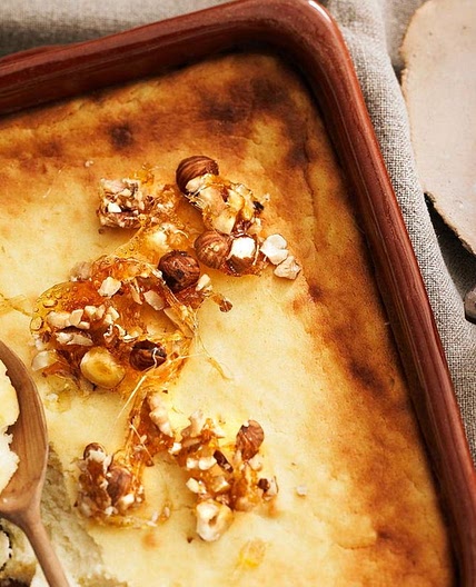 Quarkauflauf mit Chili-Pflaumensoße