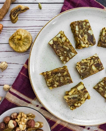 Anjeer Barfi {Indian Spiced Fig Dessert}