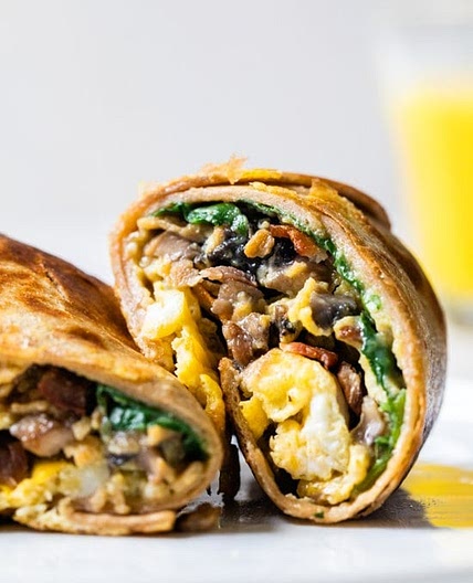Omelet Tortilla Breakfast Wrap