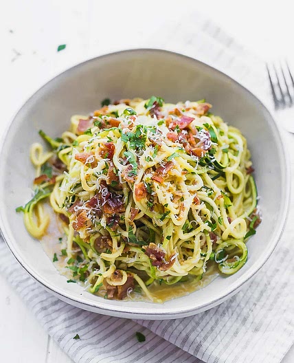 Low-Carb Zucchini Carbonara
